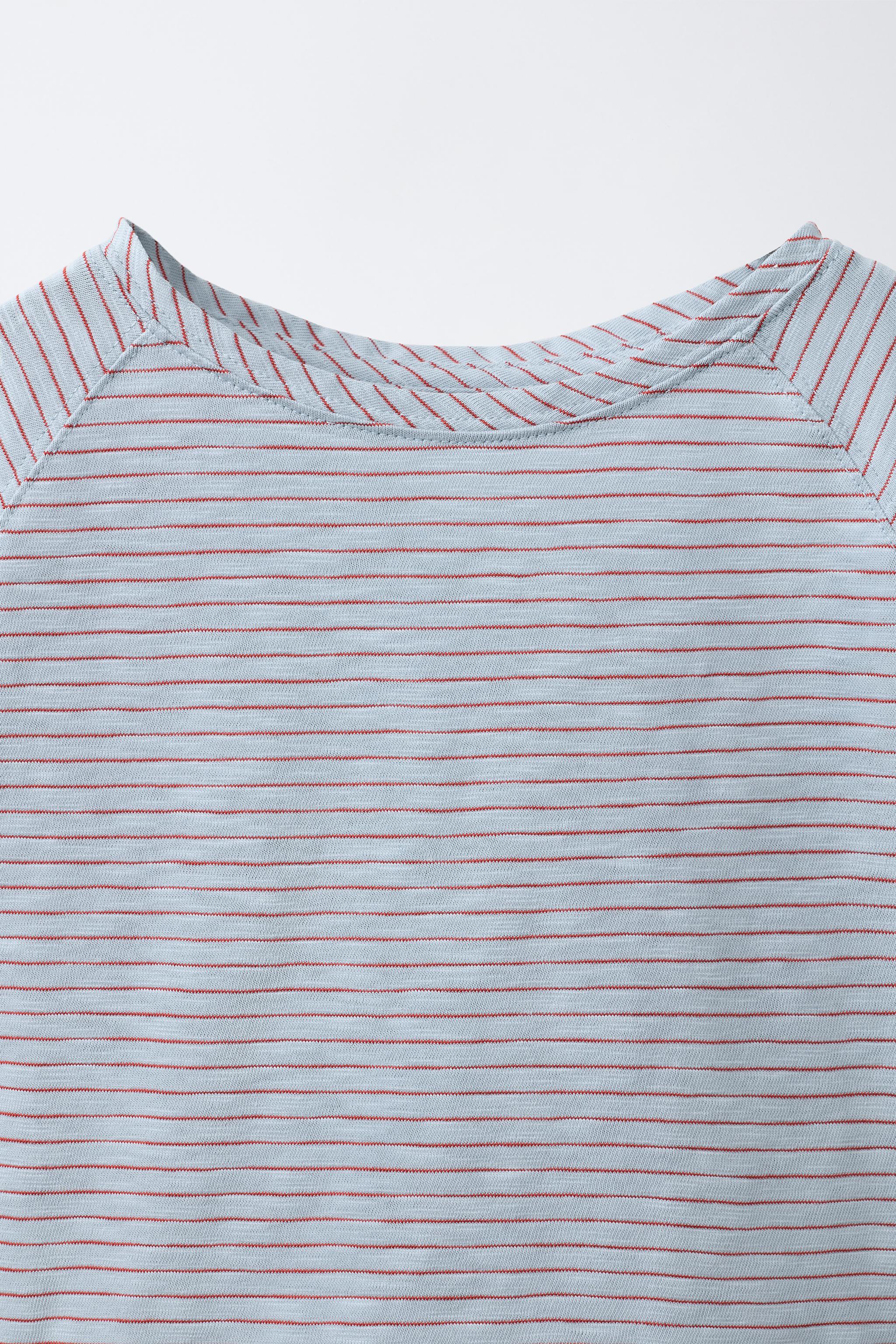 STRIPED RAGLAN SLEEVE T-SHIRT